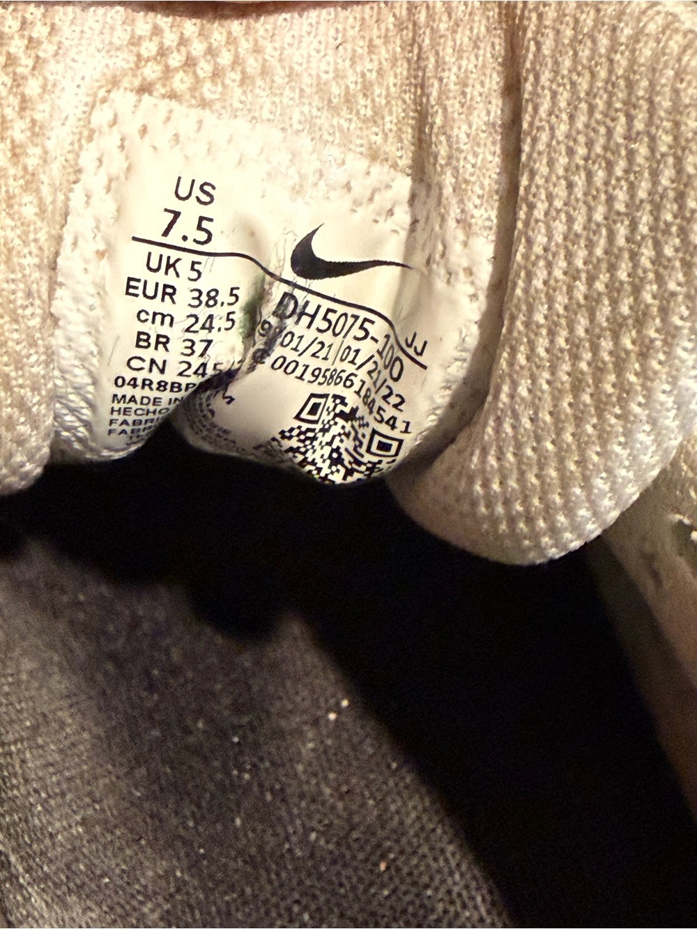 Nike White Sneakers with Purple, Teal & Mustard Accents - Picture 4 of 4